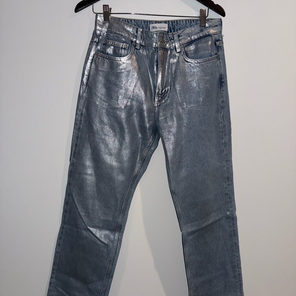 Zara Metallic Jeans